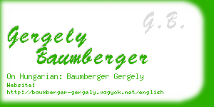 gergely baumberger business card